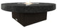Circular Fire Pit Table, 48 D, Natural Gas, Black Pearl Top, Bronze