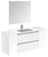 48" Vanity Set with Mirror and Sink Sansa by Royo, White, 56"