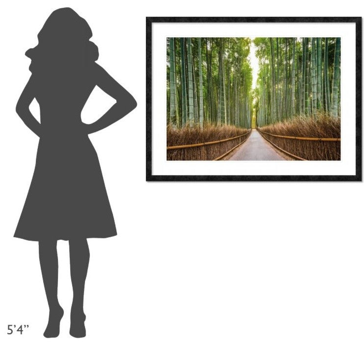 "Bamboo Forest, Kyoto, Japan" Framed Digital Print by Pangea Images, 44x34"