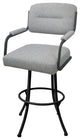 Swivel Counter Metal Bar Stool, Hemsath Slate - Grey, 26"