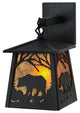 7"W Bear At Dawn Hanging Wall Sconce