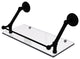 Prestige Monte Carlo 18" Floating Glass Shelf with Rail, Matte Black
