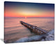 "Long Exposure Sea And Shore" Sea Bridge Canvas Wall Artwork, 20"x12"