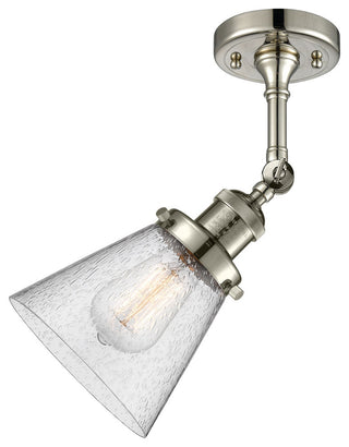 INNOVATIONS LIGHTING 201F-PN-G64-LED Small Cone 1 Light Semi-Flush Mount