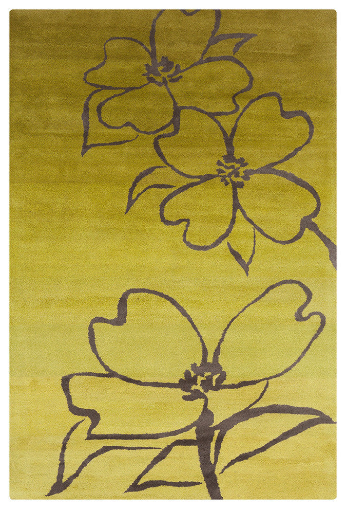 Allie Floral Contemporary Area Rug