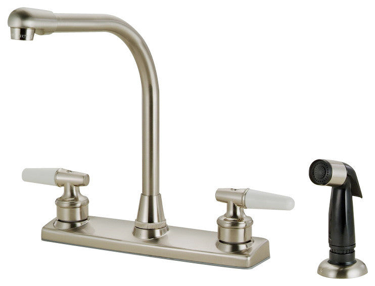 Crystal Cove 12-3419 Satin Nickel Kitchen Faucet With Sprayer