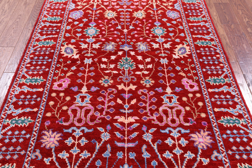 Turkish Oushak Hand-Knotted Wool Rug 4' 2" X 6' 1" - Q15336