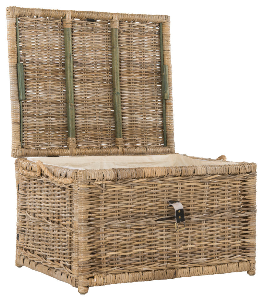 happimess Caden 30" Wicker Storage Trunk, Natural
