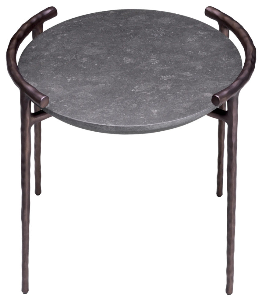 Gray Marble Rustic Side Table | Eichholtz Arca