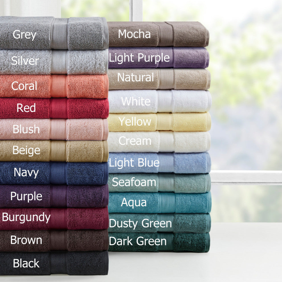 Madison Park Signature 800GSM Antibacterial 8-Piece Bathroom Towel Set, Burgundy