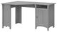 Farmhouse Corner Desk, Single Cabinet Door & Open Storage Shelf, Cape Cod Gray