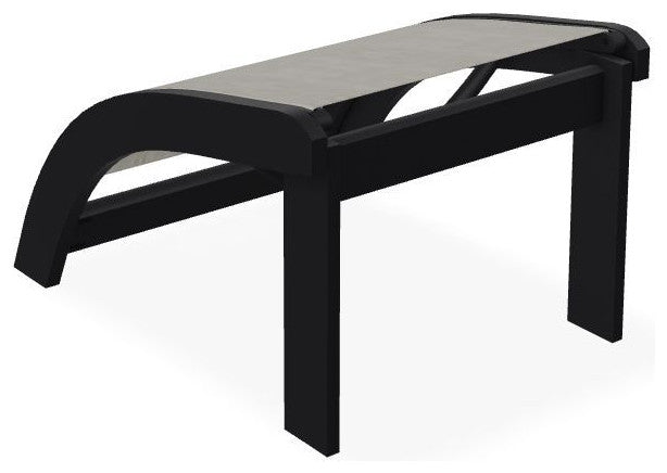 Adirondack Sling Outdoor Ottoman, Smoke/Black