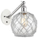 Innovations 317-1W-WPC-G122-8RW 1-Light Sconce, White and Polished Chrome