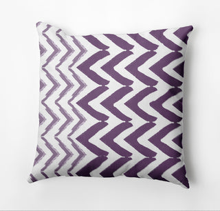 Jagged Graffiti Outdoor Pillow, Purple, 20"x20"