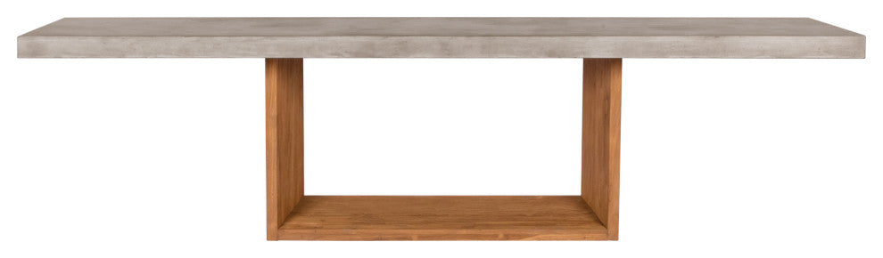 Lucca Teak And Concrete Patio Dining Table