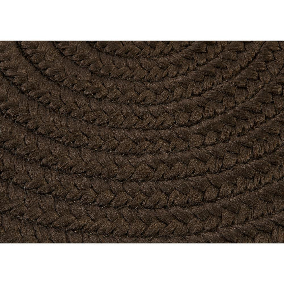 Colonial Mills Rug Reversible Flat-Braid, Oval Runner Earth Brown Runner, Oval