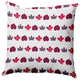 Leaf Stripe Accent Pillow, Plum, 20"x20"