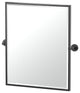 Reveal Framed Rectangle Mirror, Matte Black, 25"