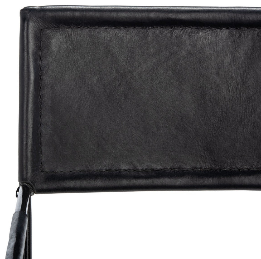 Safavieh Alyx Leather Dining Chair, Black