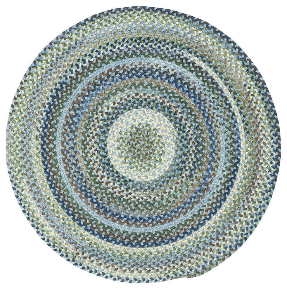 Capel Manchester Light Blue 0048_400 Braided Rugs - 9' 6" Round