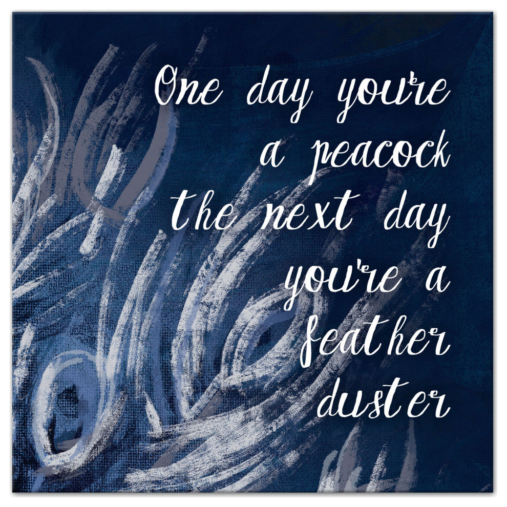 Peacock Feather Duster 12x12 Canvas Wall Art