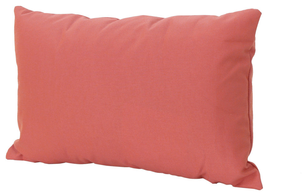 GDF Studio Kaffe Indoor Water Resistant Rectangular Throw Pillow, Coral, Single