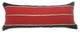 Atlantis Americana Striped Lumbar Pillow with Jute Braiding, 14" X 36"