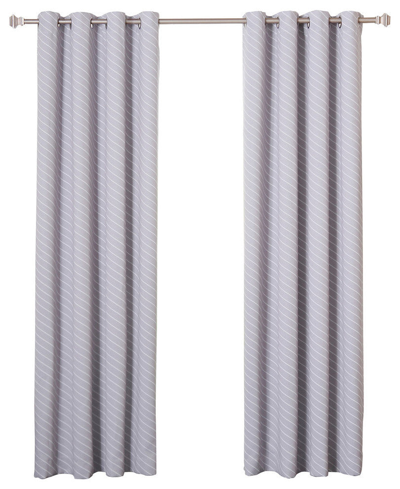 Diagonal Stripe Curtains, Pair, Lilac, 96"