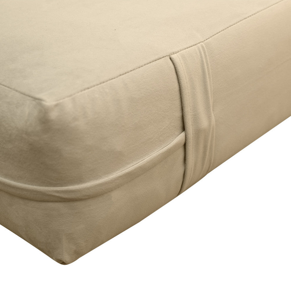 Knife Edge 8" Twin Size 75x39x8 Velvet Indoor Daybed Mattress |COVER ONLY|-AD304
