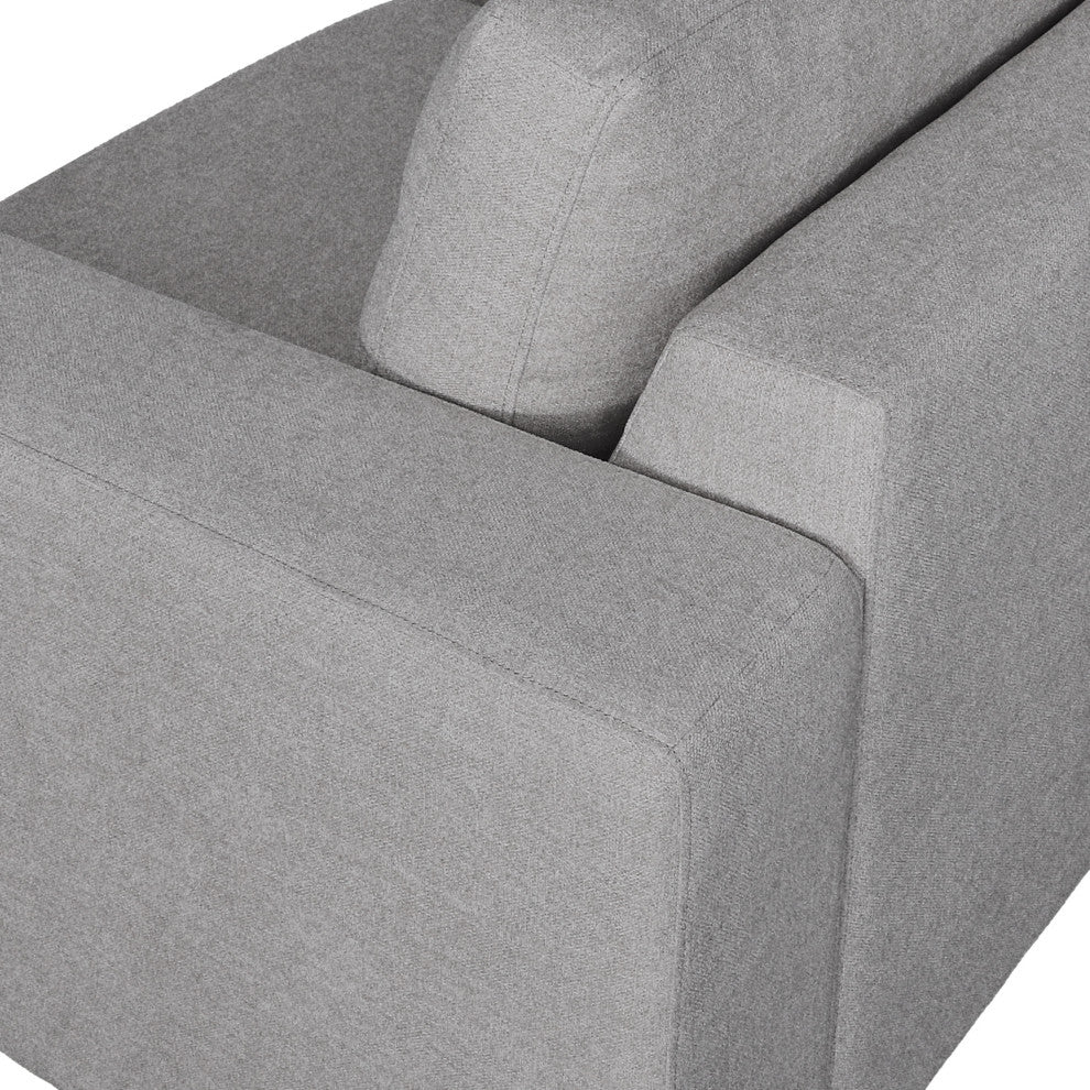Elizabeth Stain-Resistant Fabric Chair, Light Gray