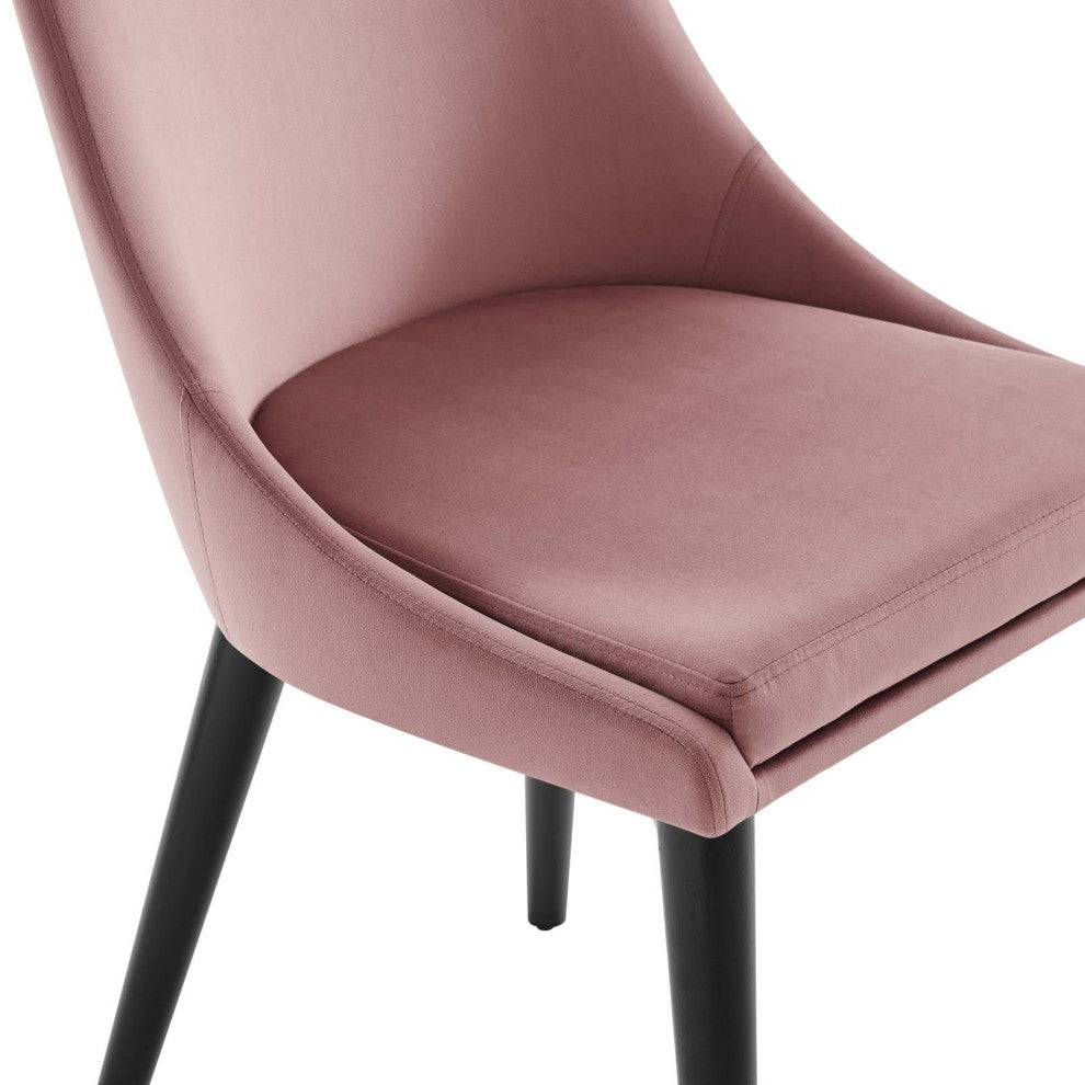 Viscount Accent Performance Velvet Dining Chairs, Set of 2, Dusty Rose