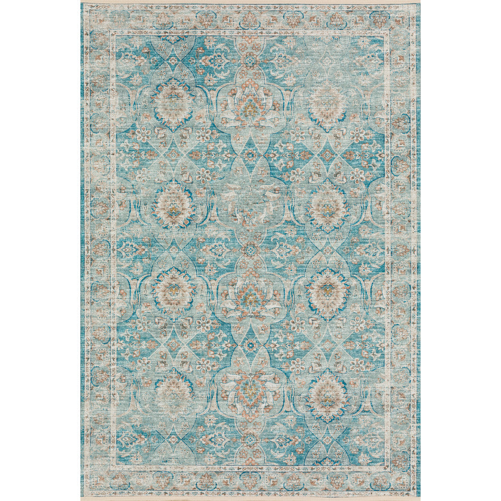 Indoor/Outdoor Marbella MB5 Mediterranean Machine Washable 3' x 5' Rug