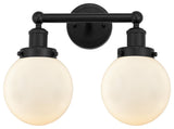 Beacon 2-Light 15.5" Bath Vanity-Light Matte Black