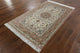 Signed Authentic Persian Isfahan Wool and Silk Area Rug, 4'x7'