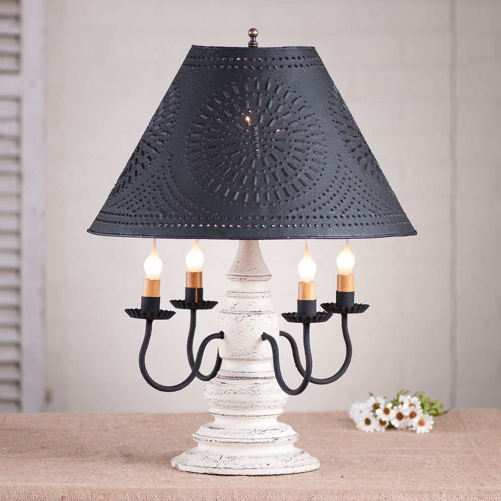 Harrison Lamp, Americana White With Shade