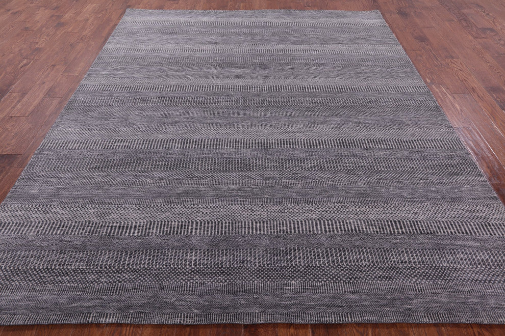 Hand Knotted Savannah Grass Wool and Silk Rug 8' 1" X 9' 8" Q12012