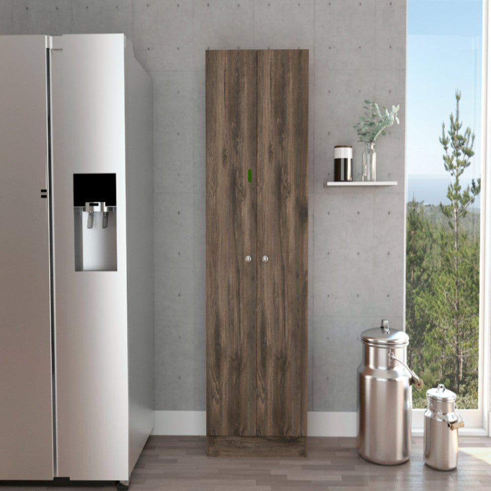 Storage Cabinet Pipestone, Kitchen, Dark Brown / Black