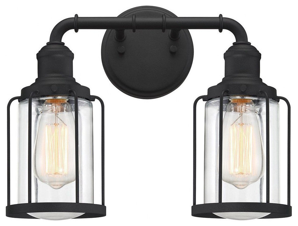 Quoizel LUD8615EK Two Light Bath, Earth Black Finish