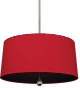 Williamsburg Custis Pendant, Richmond Red/Blacksmith Black, Polished Nickel