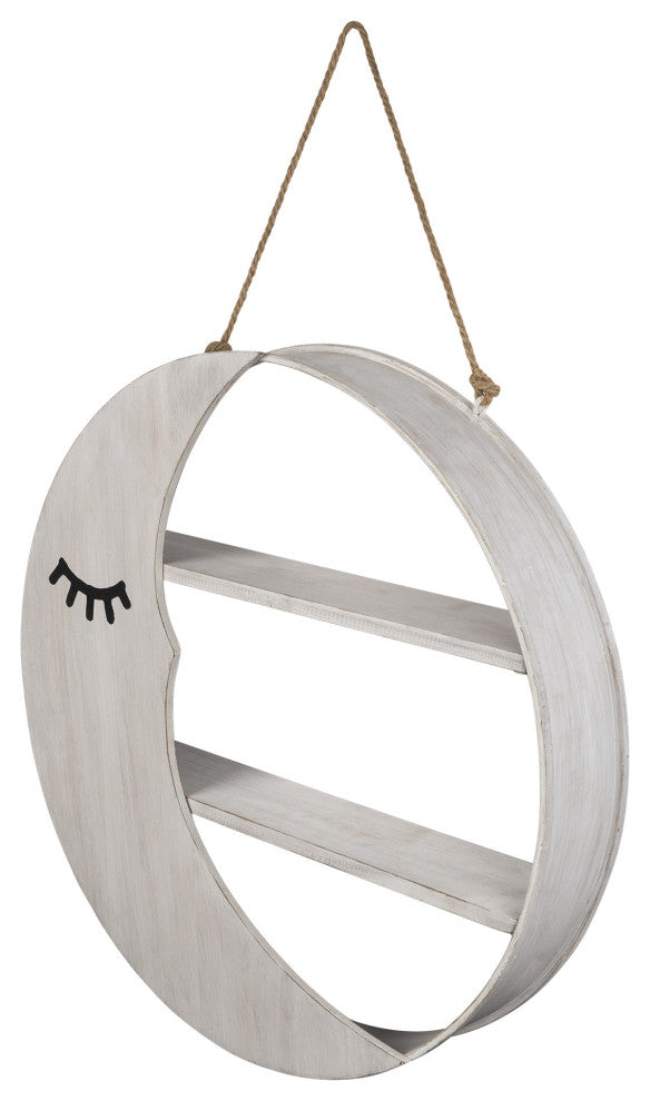 Good Night Mr. Moon Wooden Wall Shelf