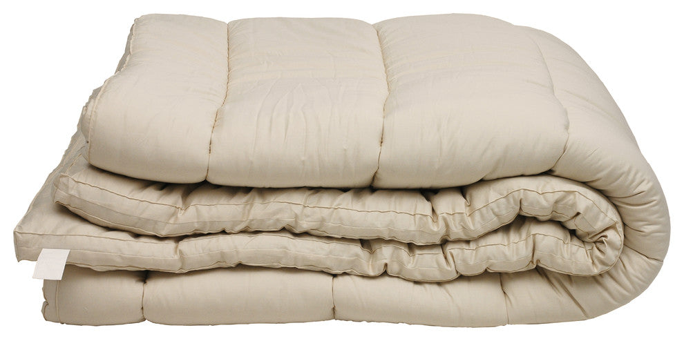 myMerino Topper, 1.5" Organic Merino Wool Mattress Topper, Twin 54x76", Ivory