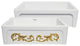 Whitehaus WHSIV3333OR-GOLD St. Ives Ornamental 33" Reversible Fireclay Sink