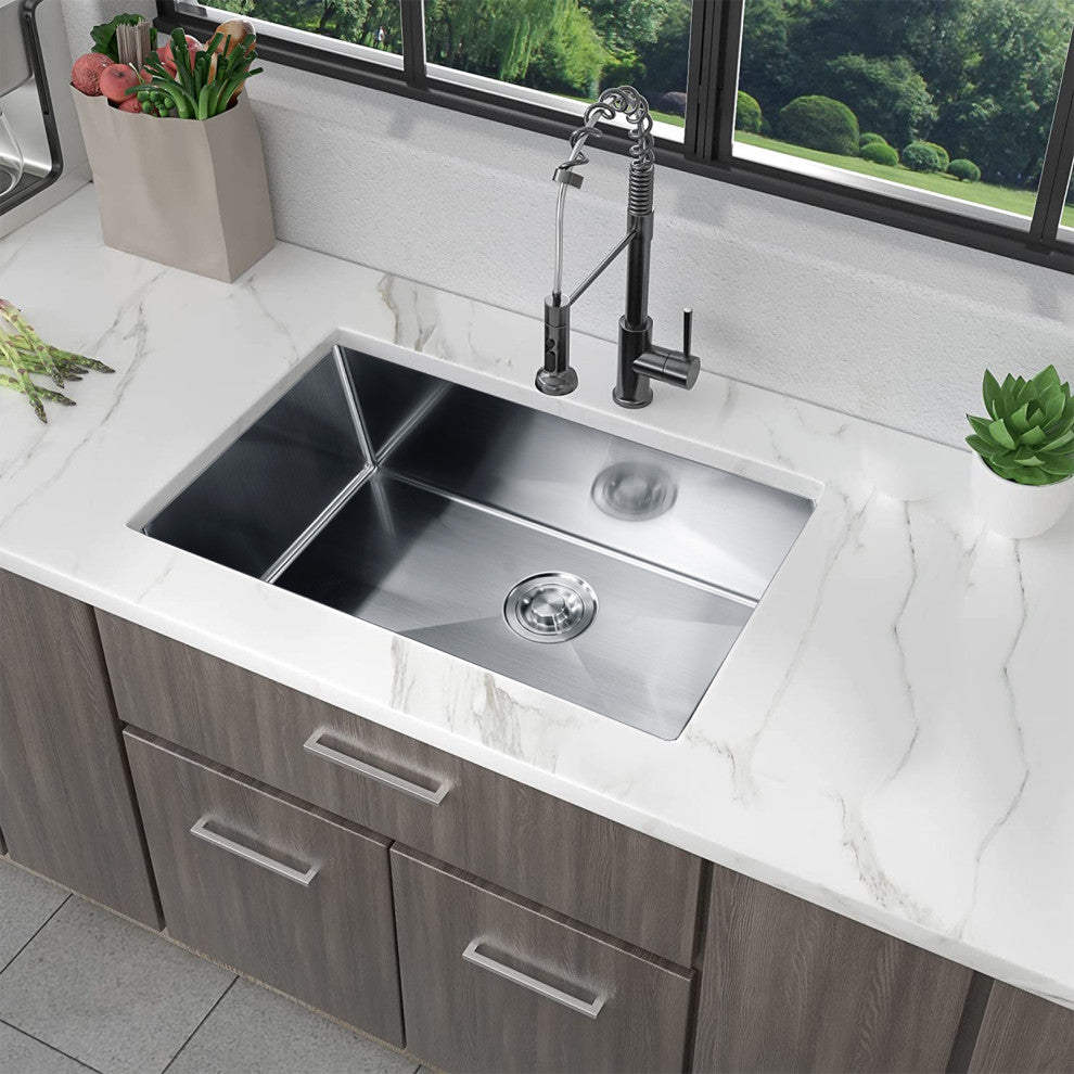 27" L X 18" W Undermount Stainless Steel Kitchen Sink