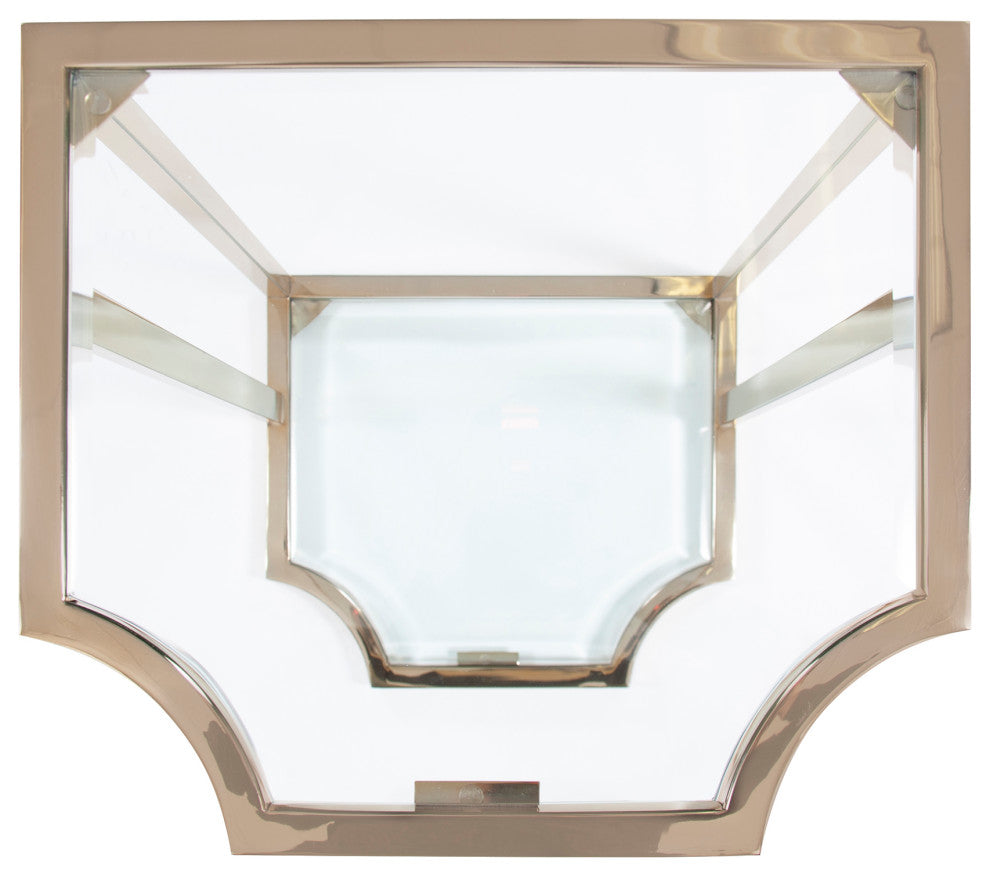 Howard Elliott Scalloped Edge Gold Side Table