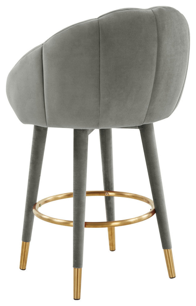 Myla Light Grey Swivel Counter Stool