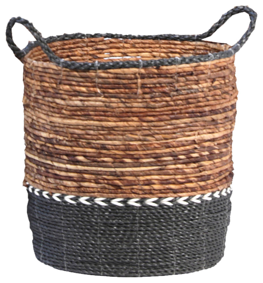 Milo Natural Banana Stalk Nested Woven Baskets, Set of 3