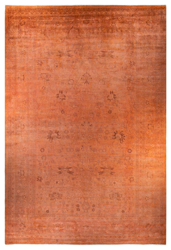 Fine Vibrance, One-of-a-Kind Handmade Area Rug Orange, 17'10"x12'3"