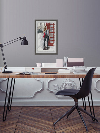 "Payphone Chic" Framed Painting Print, 24"x36"