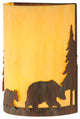 10W Pine Tree and Bear Wall Sconce
