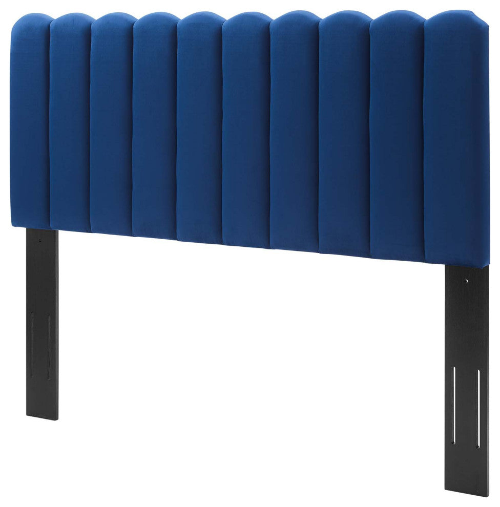 Headboard, Twin Size, Velvet, Blue Navy, Modern Contemporary, Bedroom Master